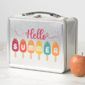 Hallo Sommer | Colorful Popsice Creme Metall Brotdose (Beispiel)