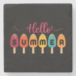 Hallo Sommer | Colorful Popsice Creme Steinuntersetzer