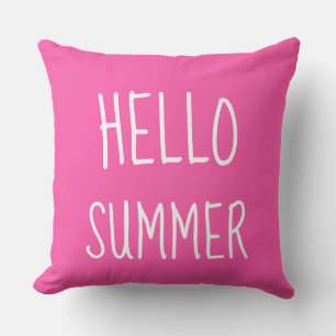 Hallo Sommer coole Typografie bunt Kissen