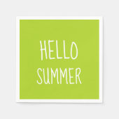 Hallo Sommer coole Typografie bunt Serviette (Vorderseite)