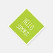 Hallo Sommer coole Typografie bunt Serviette (Ecke)