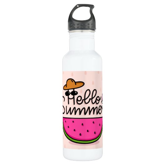 Hallo Sommer Edelstahlflasche (Vorderseite)