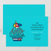 Hallo Sommer Einladung (Vorne/Hinten)