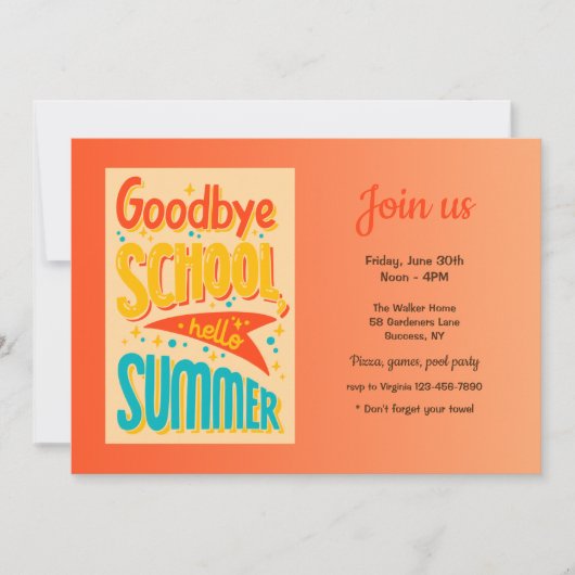 Hallo Sommer Einladung (Vorderseite)