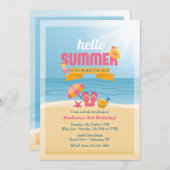 Hallo Sommer Einladung (Vorne/Hinten)