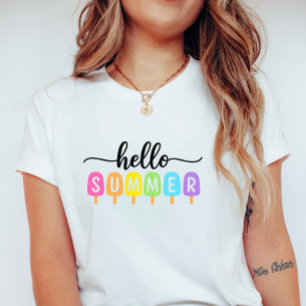 Hallo Sommer Eis; Farbige Saisonale Teens T-Shirt