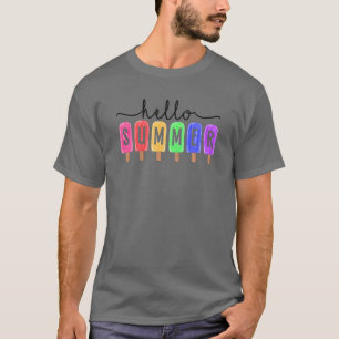 Hallo Sommer Eiscreme Letzten Tag der Schule Funny T-Shirt
