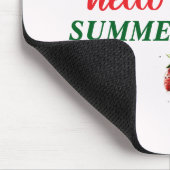 Hallo Sommer | Erdbeer-Cocktail-Mauspad Mousepad (Ecke)