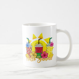 Hallo Sommer Erfrischende tropische Fruchtsmooth Kaffeetasse