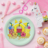 Hallo Sommer | Erfrischende tropische Fruchtsmooth Pappteller (Party)