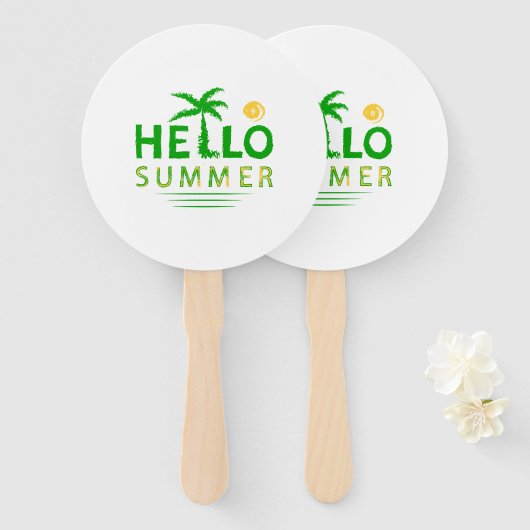 Hallo Sommer Fächer (Vorne und Hinten)