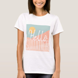 Hallo Sommer farbenfrohe Ferien tragen Sonnenschei T-Shirt