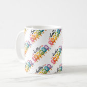 Hallo Sommer Faux-Yarn-Design Kaffeetasse (Vorderseite Links)