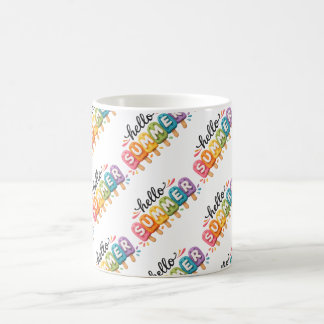 Hallo Sommer Faux-Yarn-Design Kaffeetasse