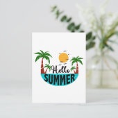 Hallo Sommer Feiertagspostkarte (Stehend Vorderseite)