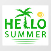 Hallo Sommer Fensteraufkleber (Blatt)