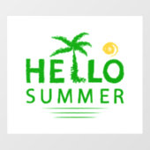 Hallo Sommer Fensteraufkleber (Blatt)