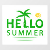 Hallo Sommer Fensteraufkleber (Blatt)