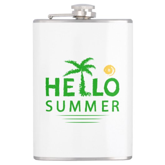 Hallo Sommer Flachmann (Vorderseite)