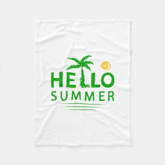 Hallo Sommer Fleecedecke (Vorderseite)