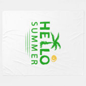 Hallo Sommer Fleecedecke (Vorderseite (Horizontal))