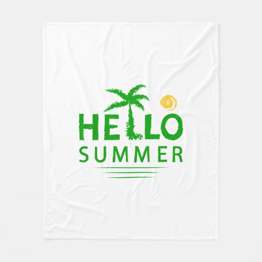 Hallo Sommer Fleecedecke (Vorderseite)