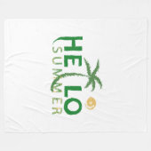 Hallo Sommer Fleecedecke (Vorderseite (Horizontal))