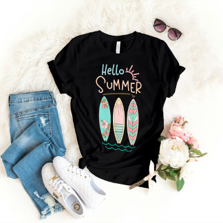 Hallo Sommer Frauen Beach Vibe T-Shirt