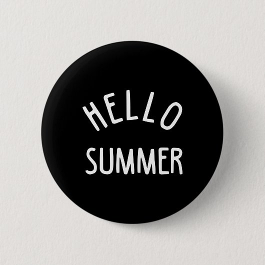 Hallo Sommer Funny Summer Ferien Beach Geschenk Va Button (Vorderseite)