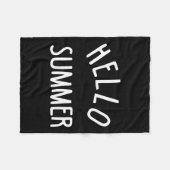 Hallo Sommer Funny Summer Ferien Beach Geschenk Va Fleecedecke (Vorderseite (Horizontal))
