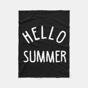 Hallo Sommer Funny Summer Ferien Beach Geschenk Va Fleecedecke