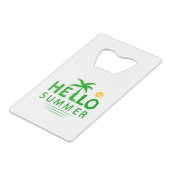 Hallo Sommer Geldbeutel Flaschenöffner (Rückseite Schrägansicht)