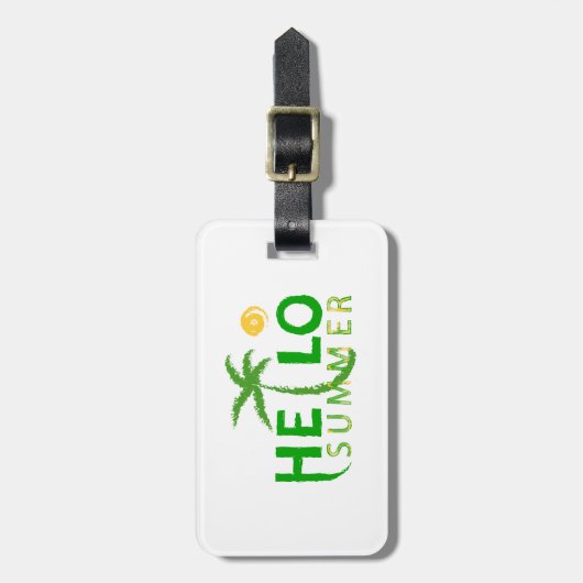 Hallo Sommer Gepäckanhänger (Vorderseite vertikal)