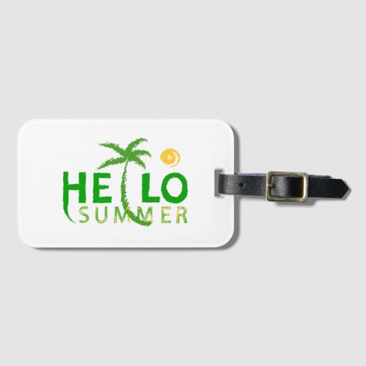 Hallo Sommer Gepäckanhänger (Vorderseite (Horizontal))