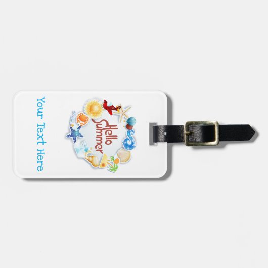 Hallo Sommer Gepäckanhänger (Vorderseite horizontal)