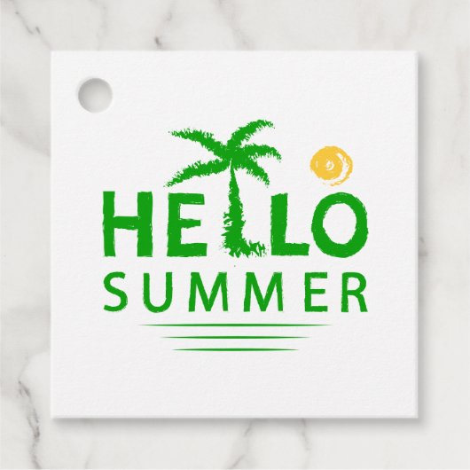 Hallo Sommer Geschenkanhänger (Vorderseite)