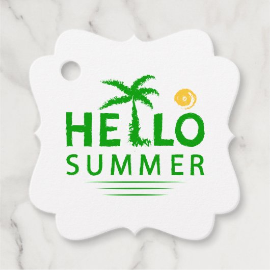 Hallo Sommer Geschenkanhänger (Vorderseite)