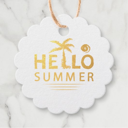 Hallo Sommer Geschenkanhänger (Vorderseite)