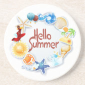 Hallo Sommer Getränkeuntersetzer (Vorne)