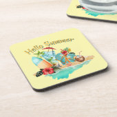 Hallo Sommer Getränkeuntersetzer (Linke Seite)