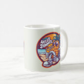 Hallo Sommer glücklich Ananas Zeichnend Kaffeetasse (VorderseiteRechts)