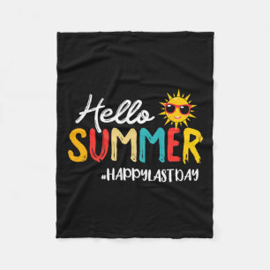 Hallo Sommer glücklich letzten Tag der Lehrerin St Fleecedecke
