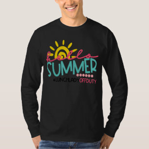 Hallo Sommer glücklich letzten Tag der Schule Mitt T-Shirt