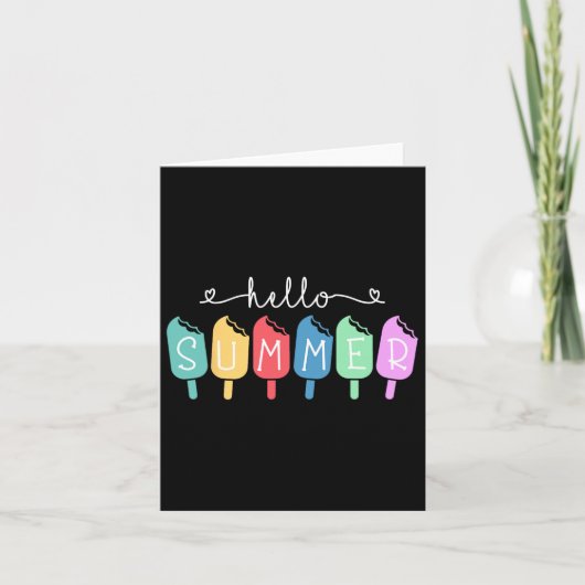 Hallo Sommer glücklich Letzten Tag Lehrerin Studen Karte (Vorderseite)