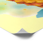 Hallo Sommer Glücklicher Ananas Poster (Ecke)