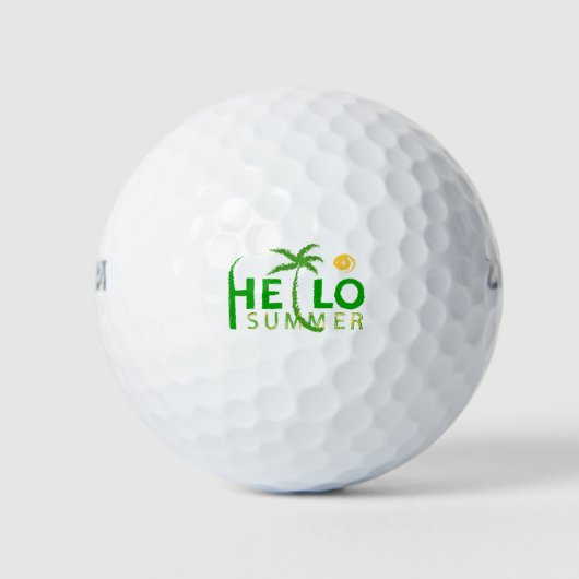 Hallo Sommer Golfball (Vorderseite)