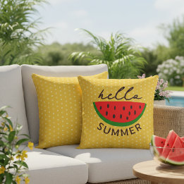 Hallo Sommer Große Gelbe Außenkissen Kissen