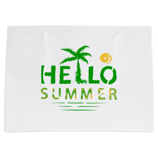 Hallo Sommer Große Geschenktüte (Vorderseite)