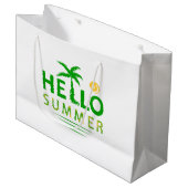 Hallo Sommer Große Geschenktüte (Vorderseite Schrägansicht)