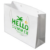 Hallo Sommer Große Geschenktüte (Rückseite Schrägansicht)